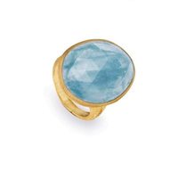 Ringe Marco Bicego Dame Lunaria in Gelbgold Acquamarina AB564-AQD-Y - AB564-AQD-Y